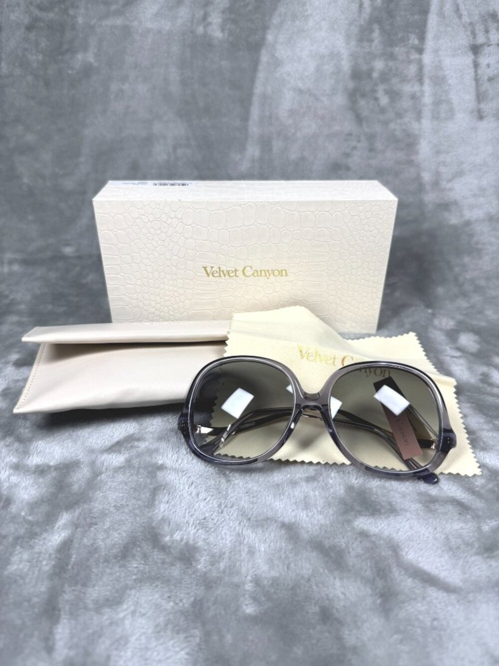 Velvet Canyon Disco Inferno Boho Retro Smoke Sunglasses Acetate Frame UV400 Prot